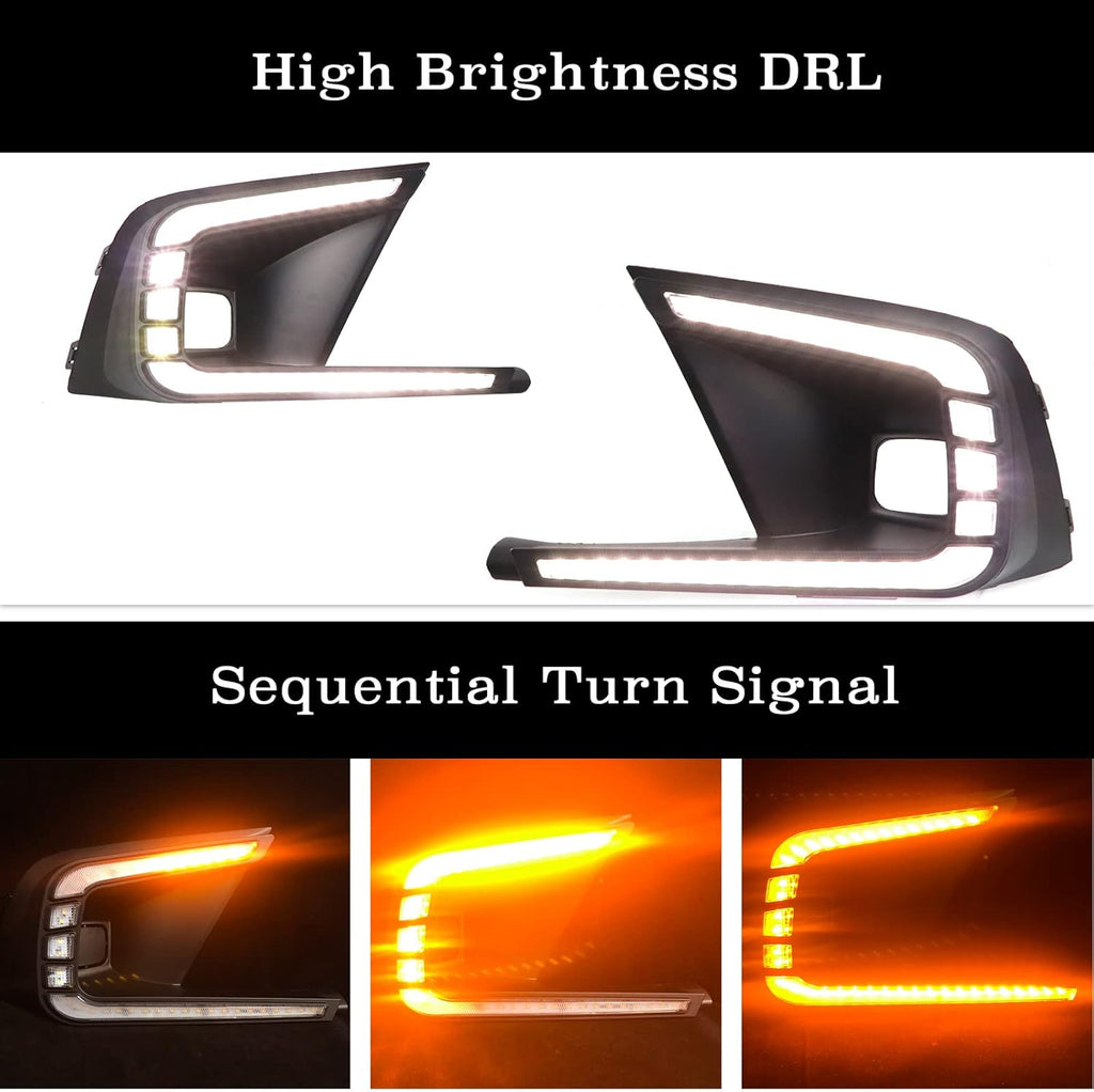 Amber Sequential Turn Signal LED Front Fog Lights for Honda Civic 2022 11th Gen 4-Door Sedan Y367192