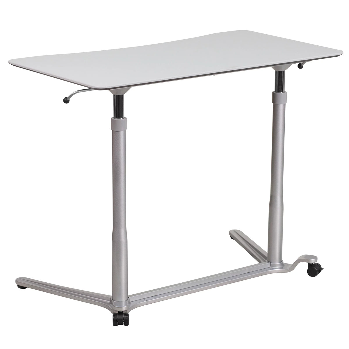 Light Gray Ergonomic Desk D318954