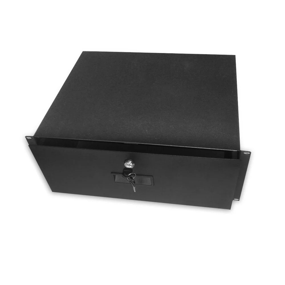 Black 4U Locking Storage Drawer Shelf W25853
