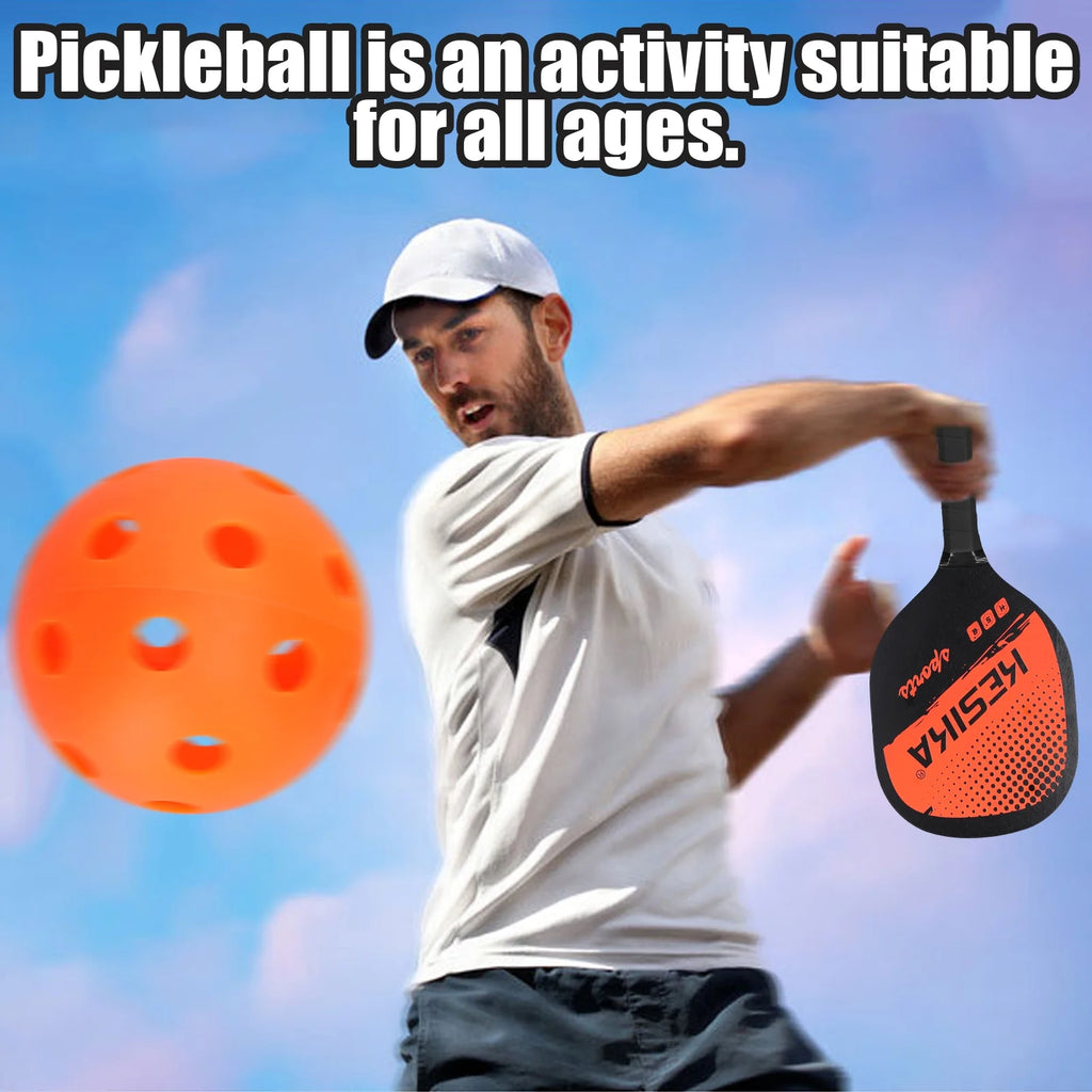 Pickleball Paddle Set 2 Rackets & 4 Balls with Carrying Bag S818