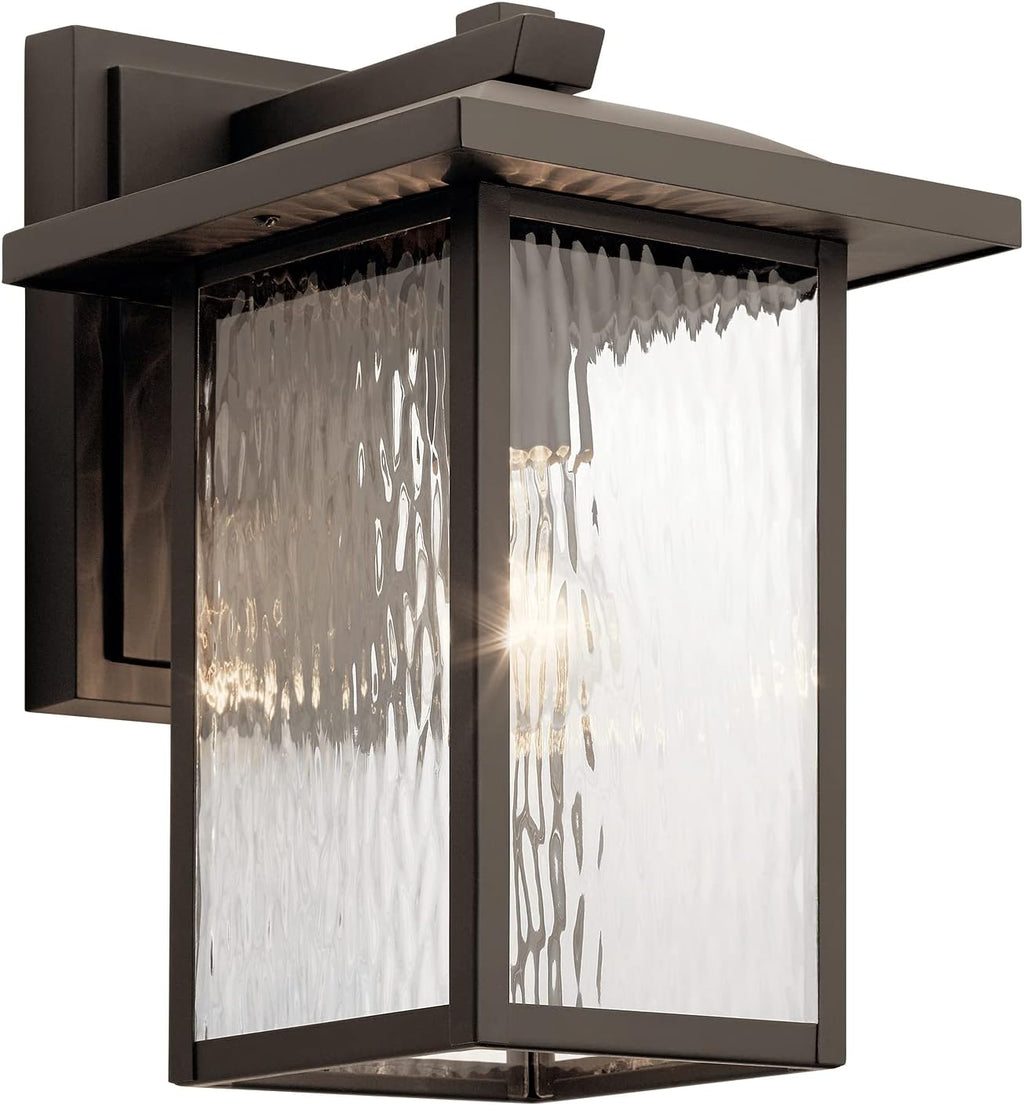 Outdoor Wall Light with Clear Water Glass in Olde Bronze I829537