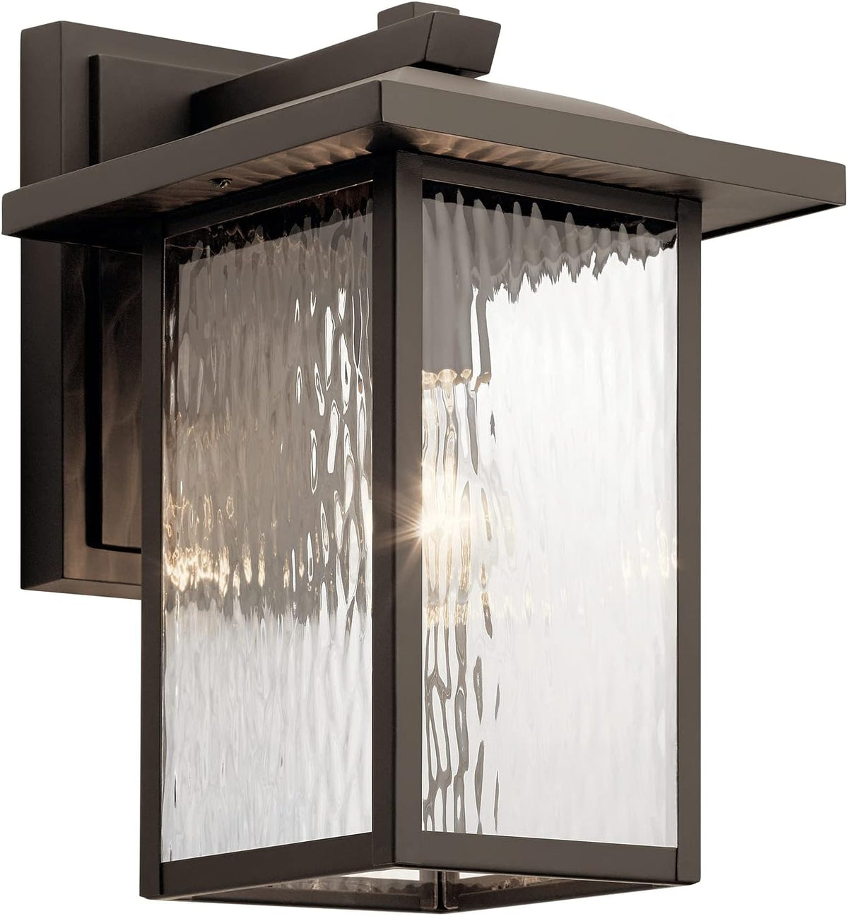 Outdoor Wall Light with Clear Water Glass in Olde Bronze I829537