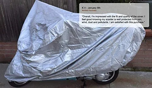 Motorcycle Cover with Reinforced Securing Straps and Storage Bag S9905