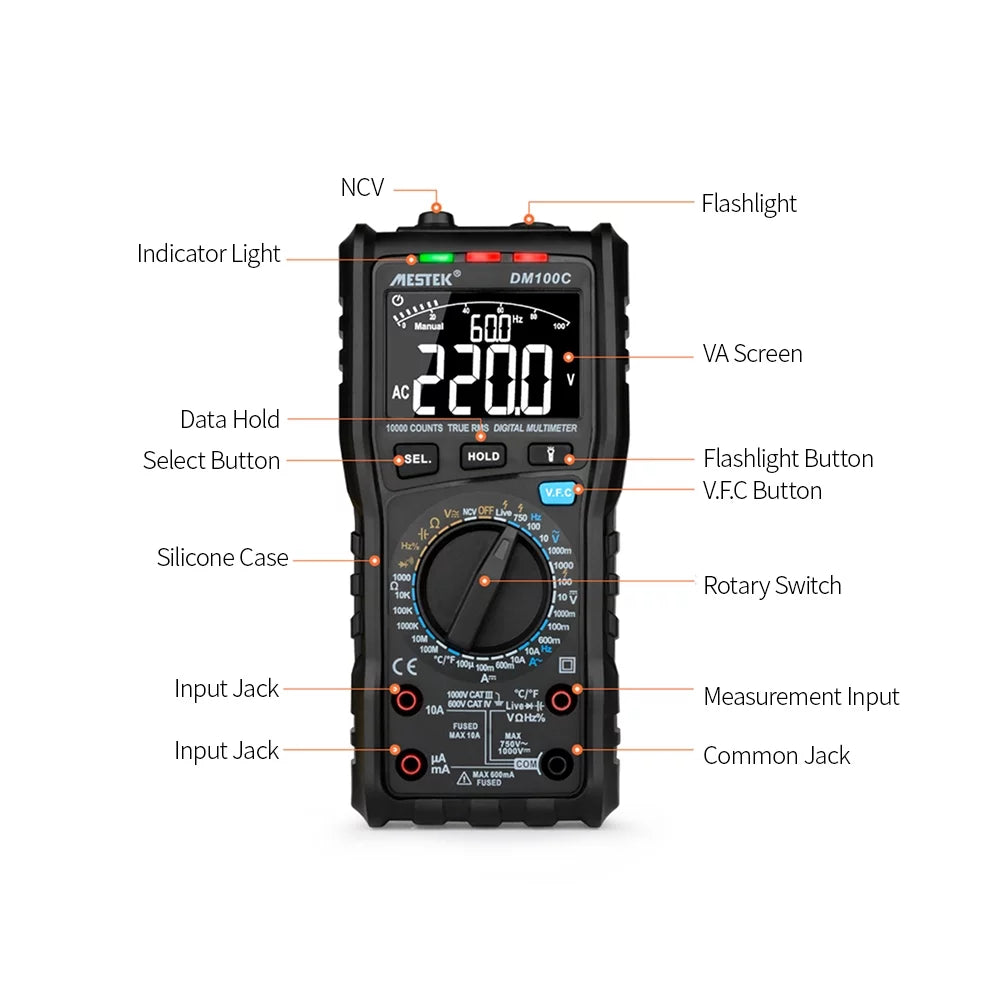 True RMS Multifunctional Digital Multimeter M13807