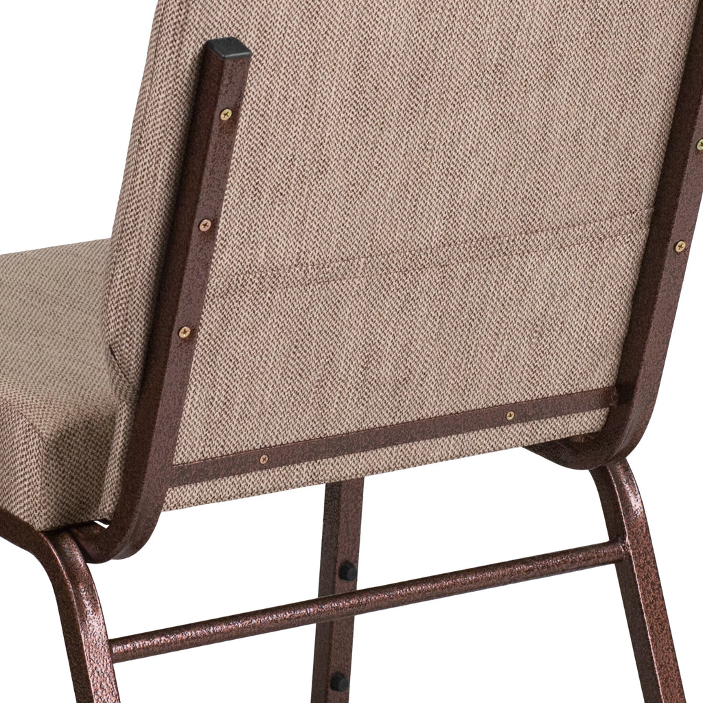 Beige Fabric Stacking Church Chair E864708