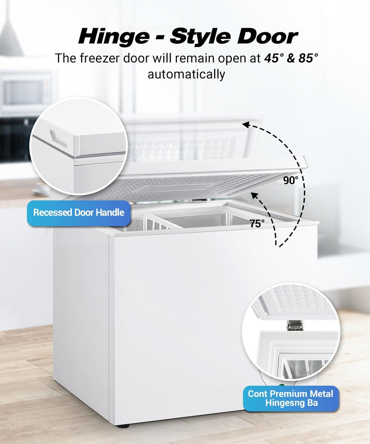 White 9.0 cu.ft Chest Freezer with Removable Basket S447239
