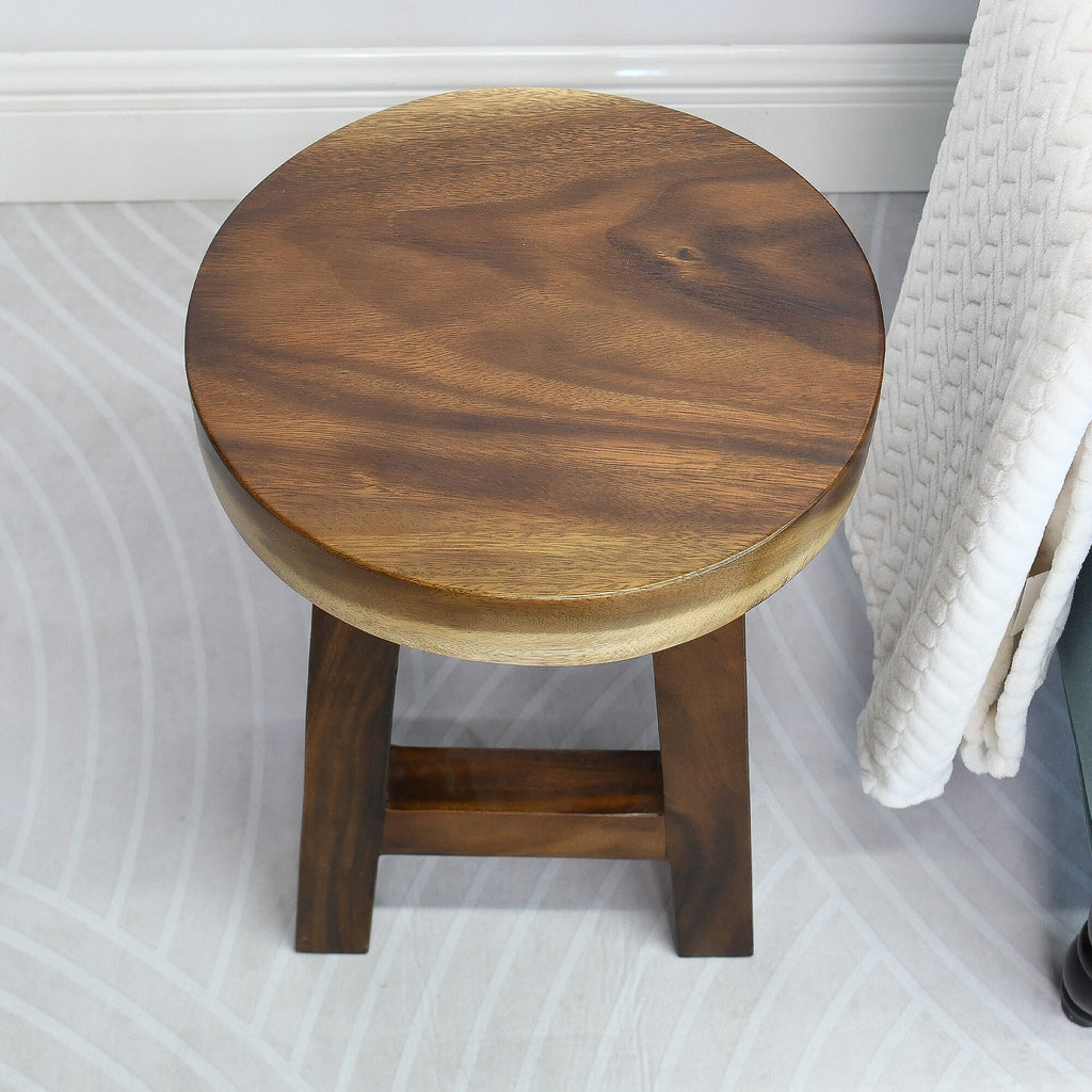 Small Round Wood Stool Side Table K662