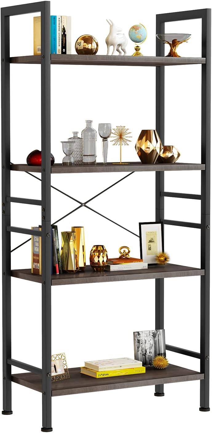6-Tier Rolling Storage Cart with Metal Frames, Rustic Brown N415938