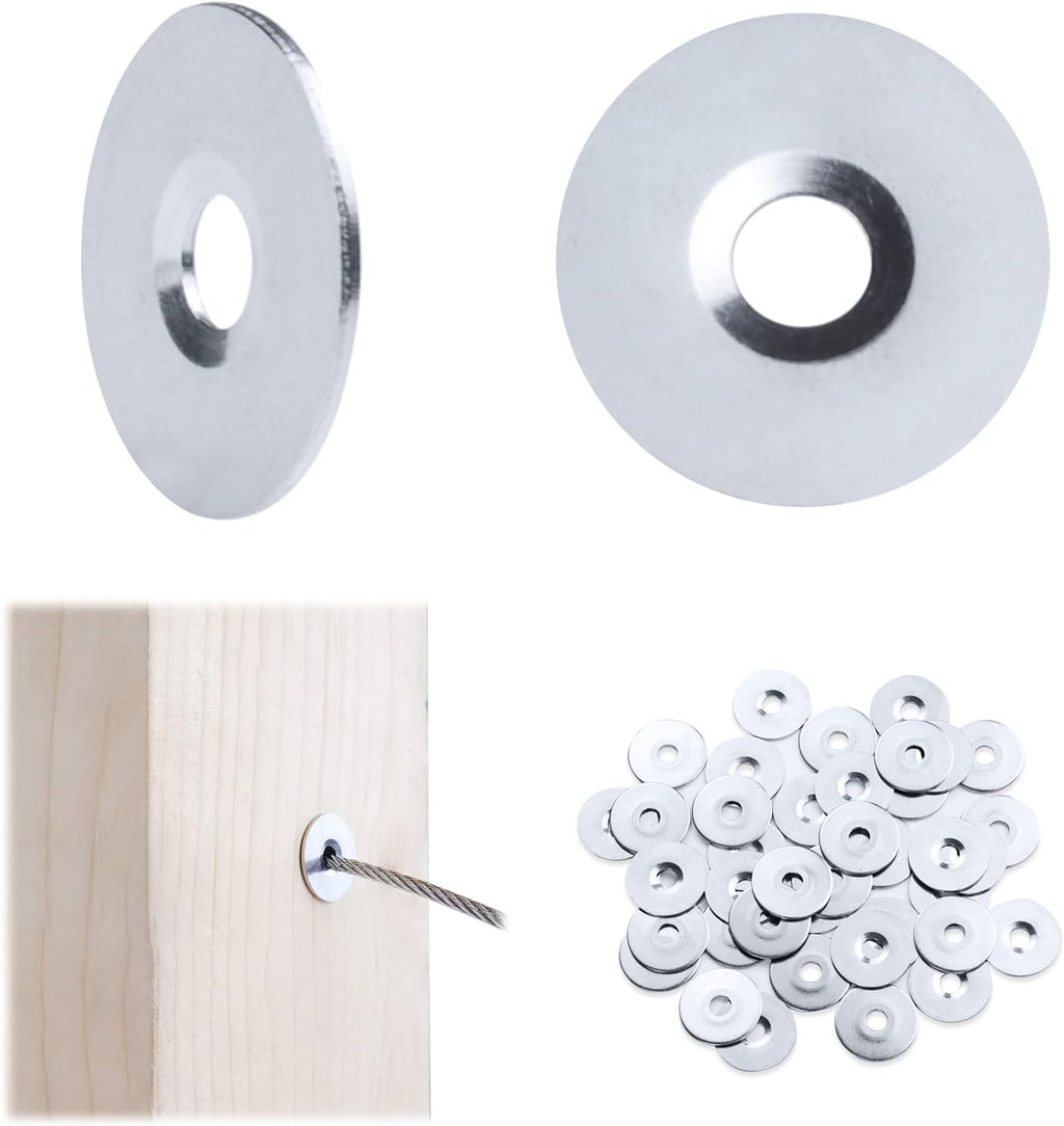 40Pack Cable Railing Kit Protector Sleeve Grommet for 1/8 5/32 3/16 Wire Rope T316 Stainless Steel V47405