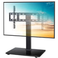 Swivel TV Stand for 37-70 Inch Flat Screen TVs with Tempered Glass Base F734