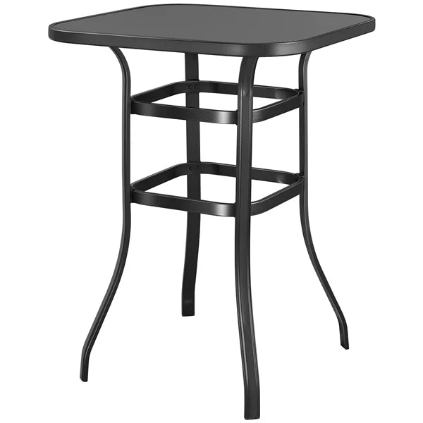 Black Square Metal Bistro Table I2077