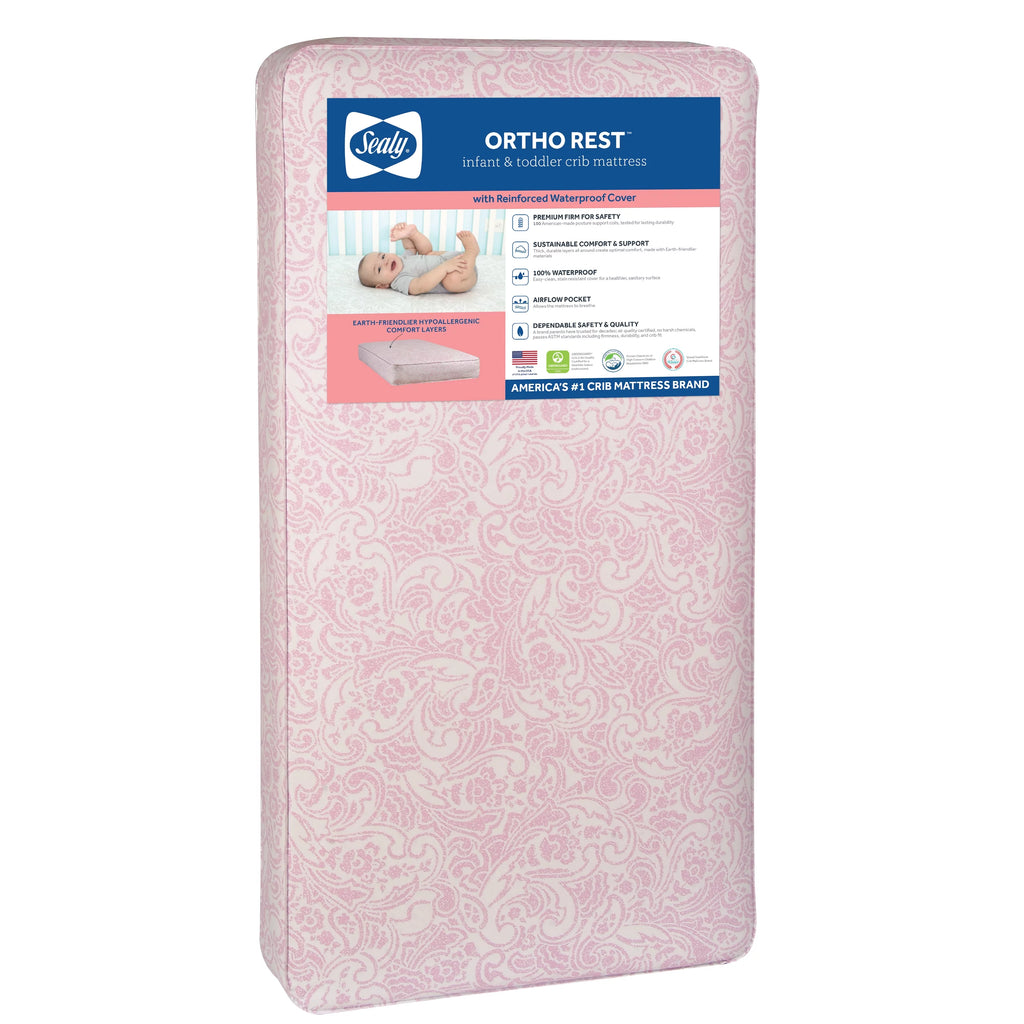 Pink 150 Coil Baby Crib & Toddler Mattress N62733