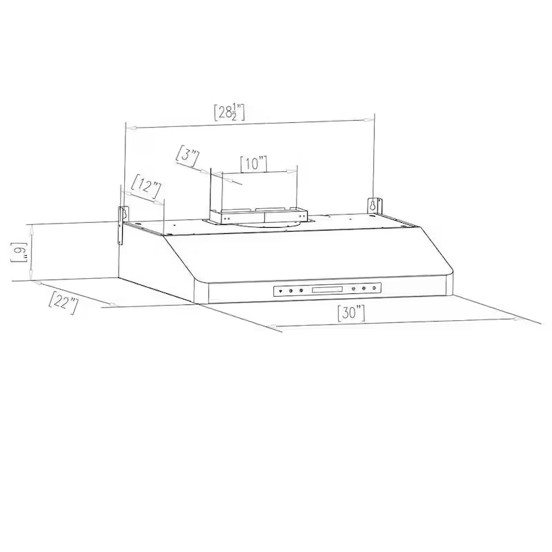 30 in. 500 CFM Ducted Under Cabinet Range Hood in Stainless Steel with Permanent Filters P33225