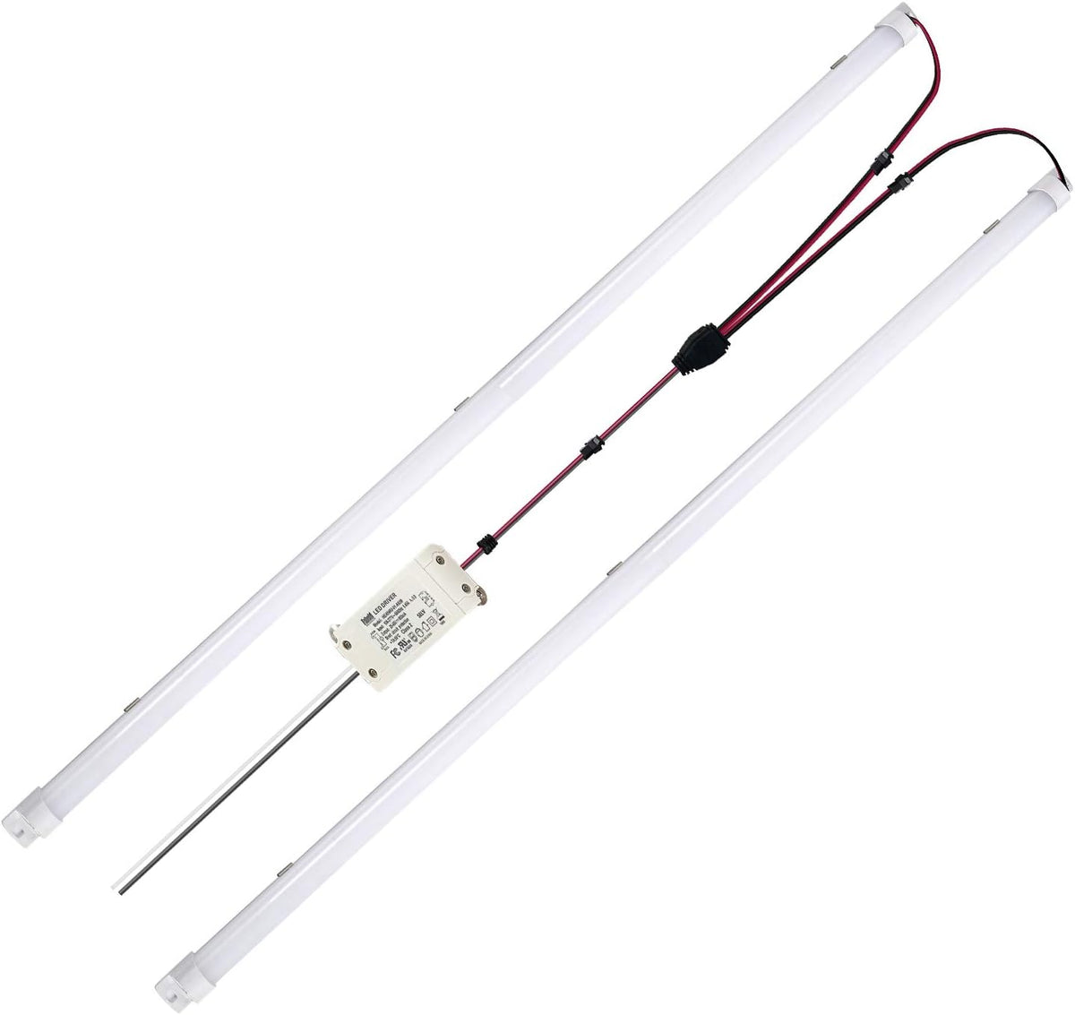 2x4 FT LED Troffer Retrofit Kit, 36W, 5400LM, Daylight White 5000K, 0-10V Dimmable, Pack of 2 C171801