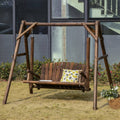 6.5 ft Outdoor Solid Wood Garden Swing X7387