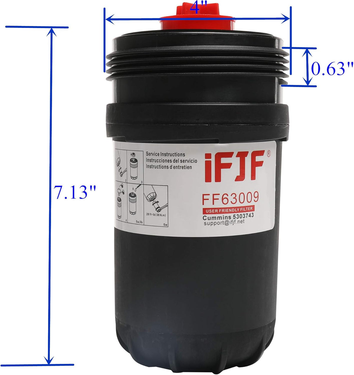 Fuel Filter 10 Micron Set of 3 Pack of 2 U193859