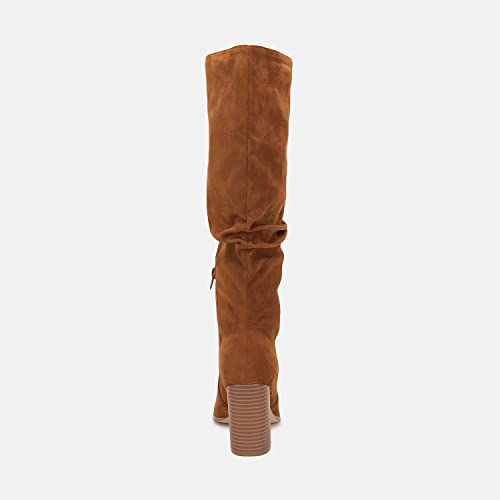 Womens Knee High Boots Chunky High Heel Square Toe Side Zipper Wide Calf Boot L899