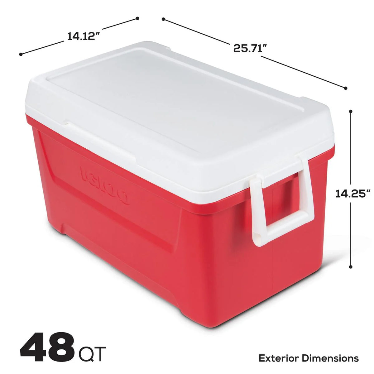 48 QT Red Ice Chest Cooler T60063