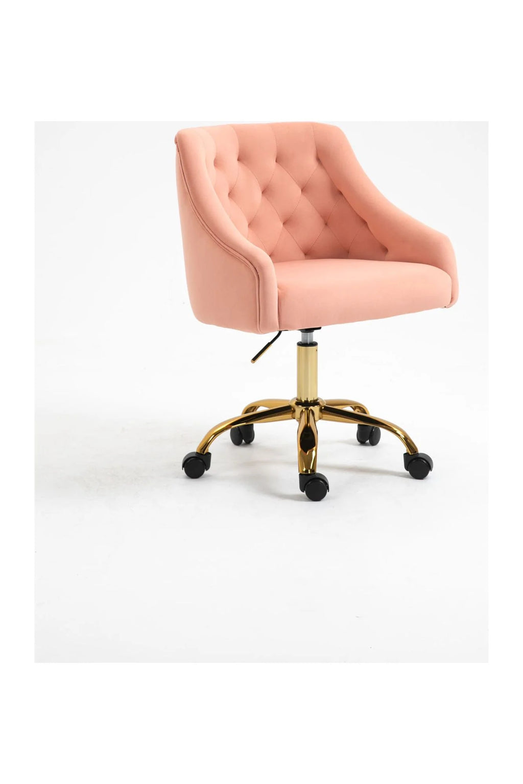 Pink Velvet Swivel Desk Chair E628216