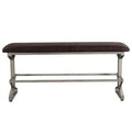 Rustic Brown Fabric Counter Height Bench L168973