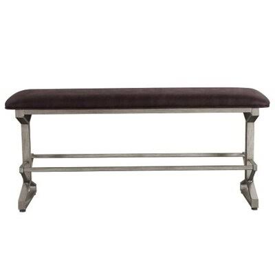 Rustic Brown Fabric Counter Height Bench L168973