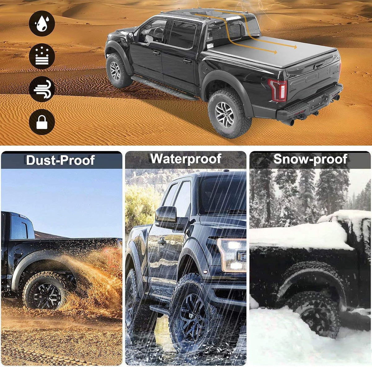 Truck Pickup Bed Tonneau Cover H685836