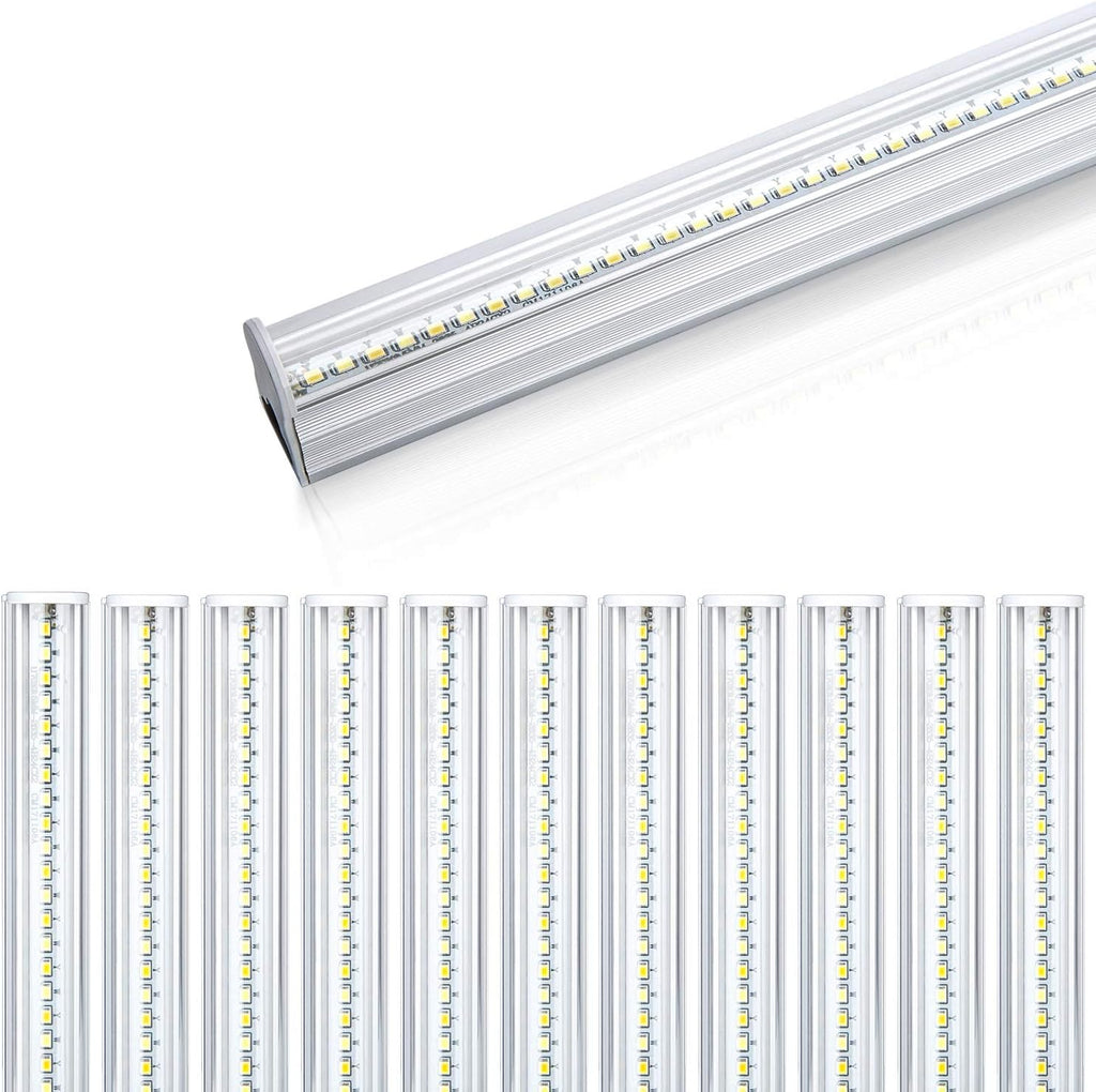 LED T5 Integrated Single Fixture, 4FT, 20W, 2200lm, 3CCT, 10 Pack U9618