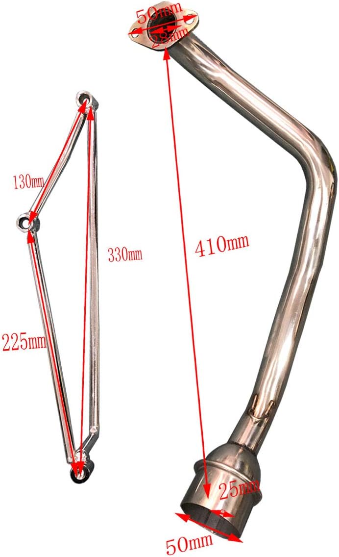 250mm Half Blue Exhaust System Muffler Z42060