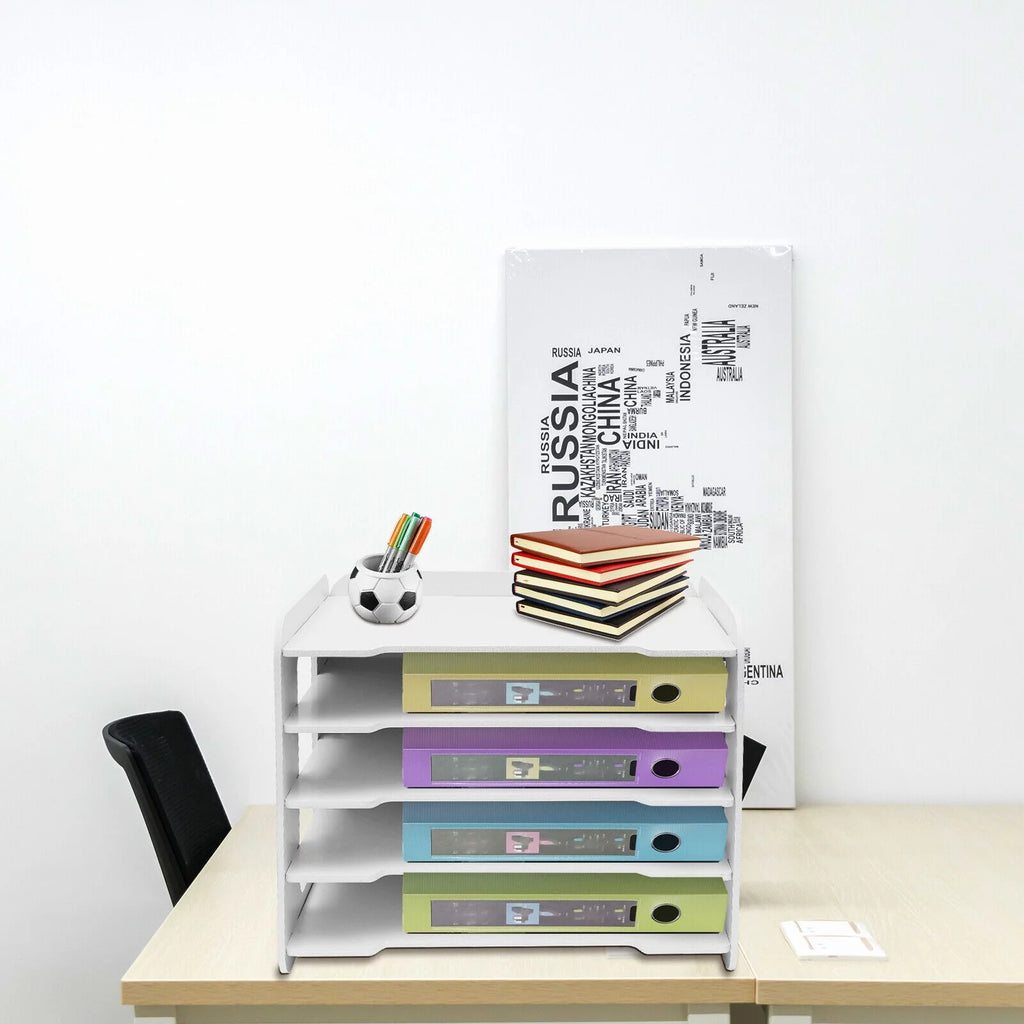 5 Tier Stackable Paper Letter Tray Organizer Q846