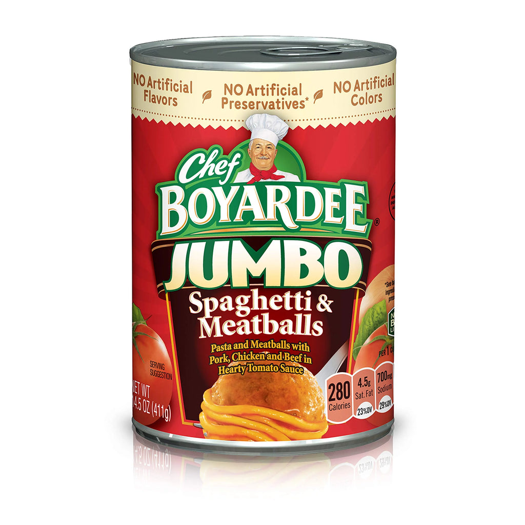 14.5 oz 12 Pack Jumbo Spaghetti and Meatballs F630