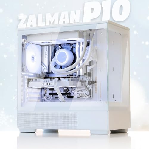 White Micro ATX PC Case with Tempered Glass Panel W9926