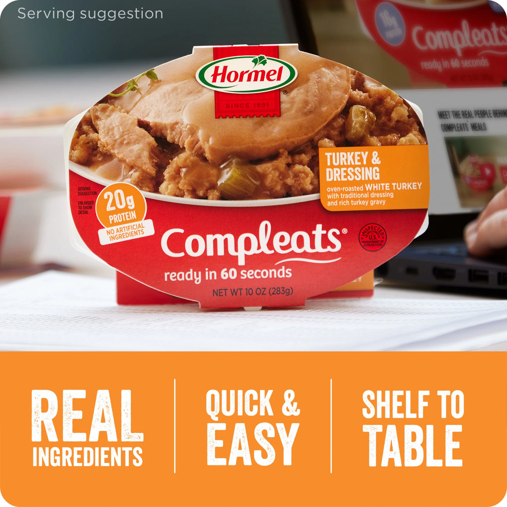 Turkey & Dressing 6-Pack, 10 oz Plastic Tray F2448