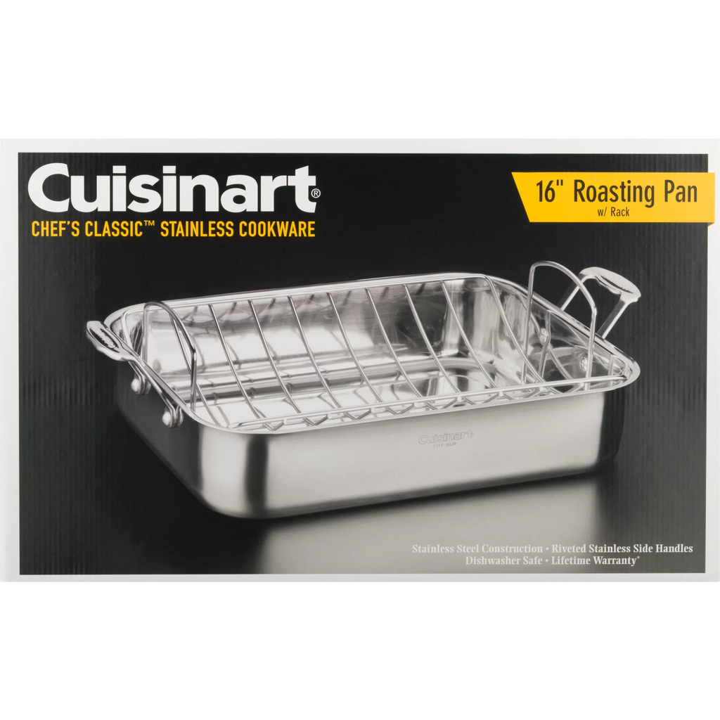 Stainless Steel 16" Roasting Pan with Rack D580