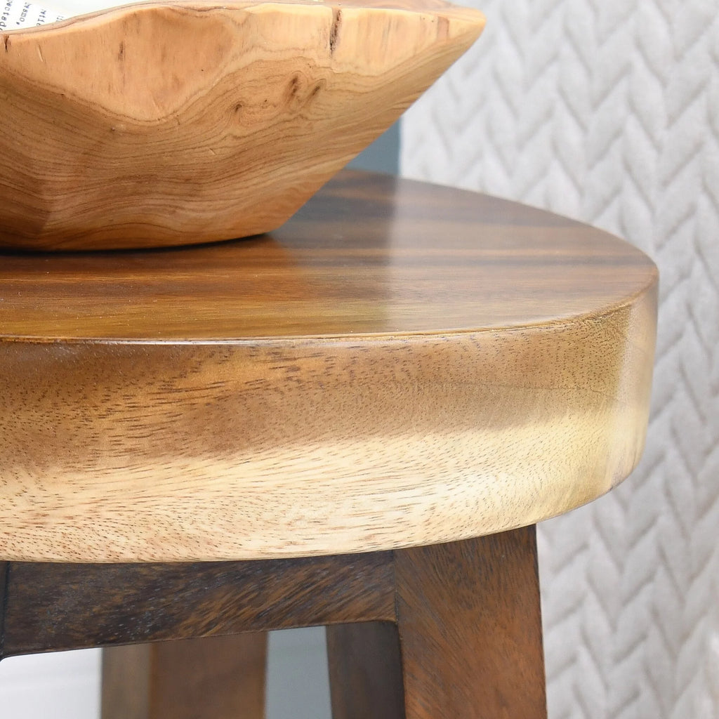 Small Round Wood Stool Side Table K662