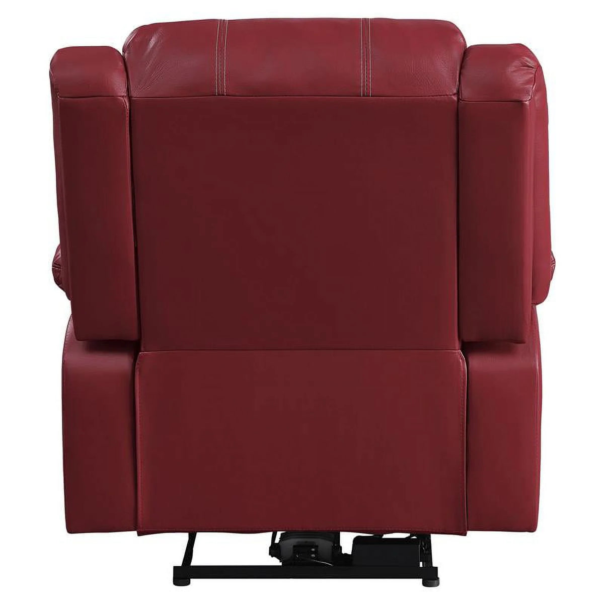 Red Faux Leather Power Recliner Z4957