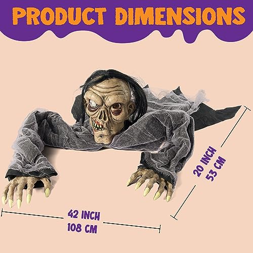 Hanging Zombie Prop with Lighted Eyes Q303