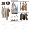 96'' White Closet System with 3 Shelving Towers Z60496
