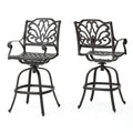 Bronze Finished Cast Aluminum Barstools (Set of 2) O72060