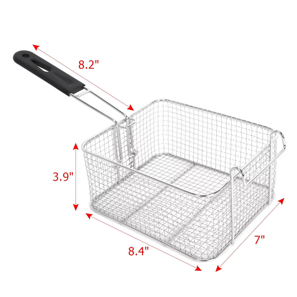 5000W 12.7Qt Stainless Steel Deep Fryer with Removable Basket S344