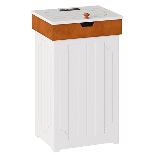 Black 13 Gallon Wooden Trash Can Cabinet M6509