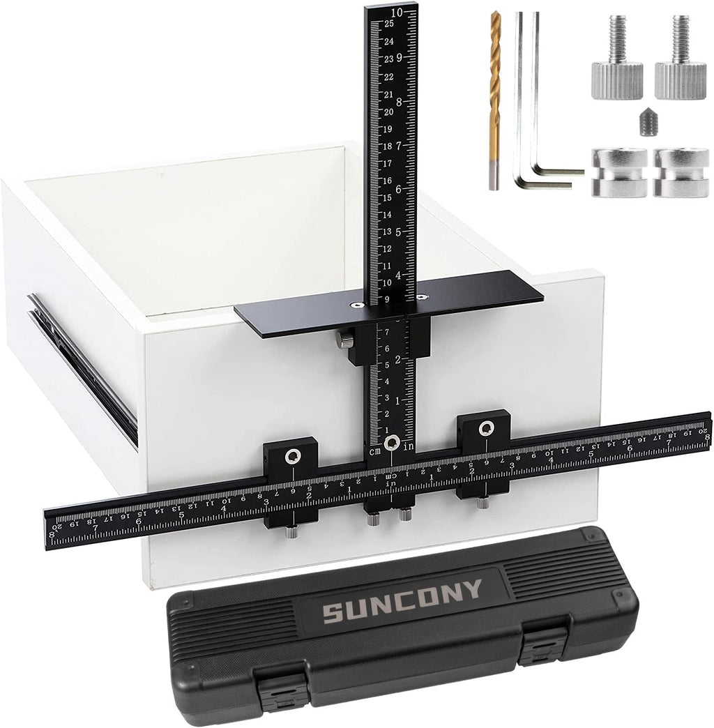 Aluminum Alloy Adjustable Drill Guide Template Tool for Cabinet Hardware Installation R300
