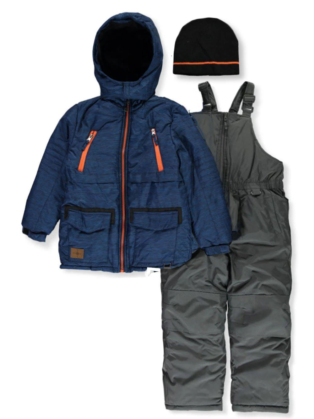 Royal Blue Boys Zip Snowsuit Hat Set W44471