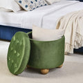 Set of 3 Nesting Ottoman Table with Storage Ottoman and Foot Stool O206