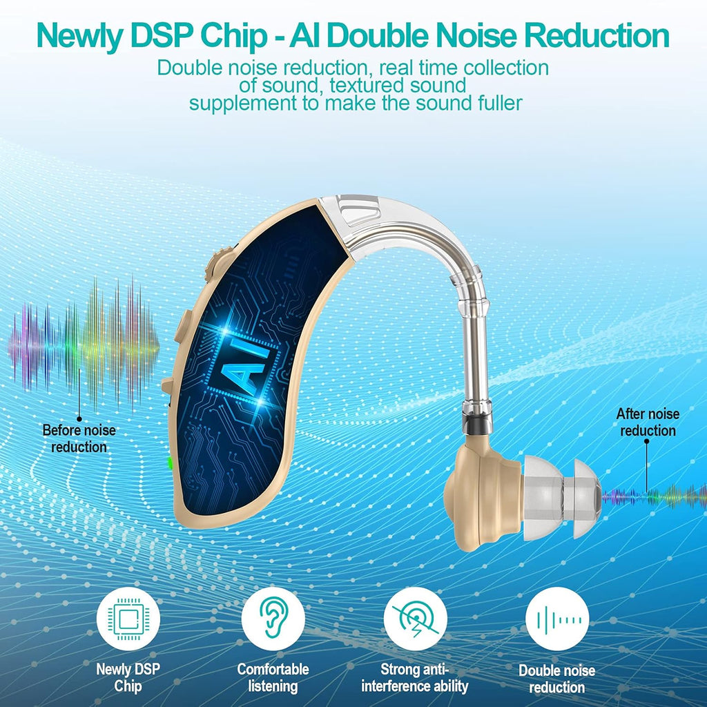 Rechargeable Hearing Aids with Noise Cancelling F92896