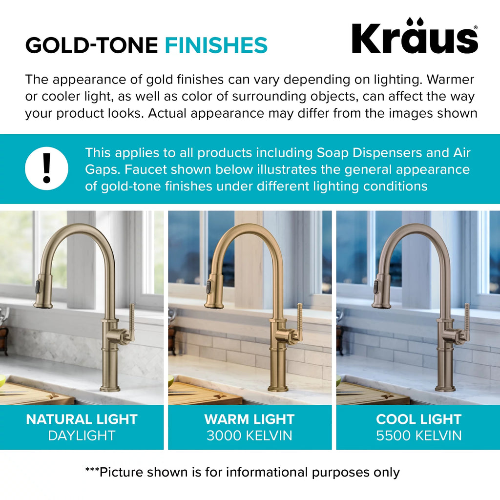 Single Handle Bathroom Faucet in Brushed Gold U570063