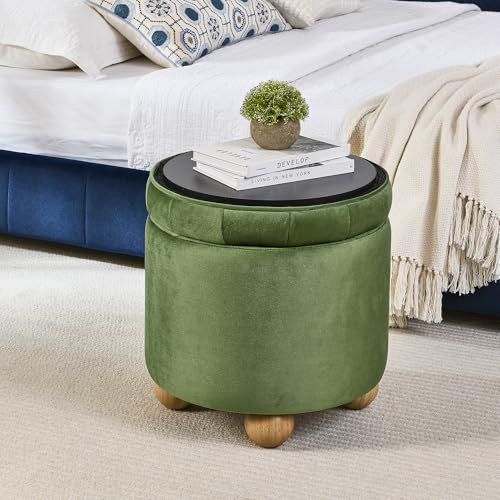 Set of 3 Nesting Ottoman Table with Storage Ottoman and Foot Stool O206