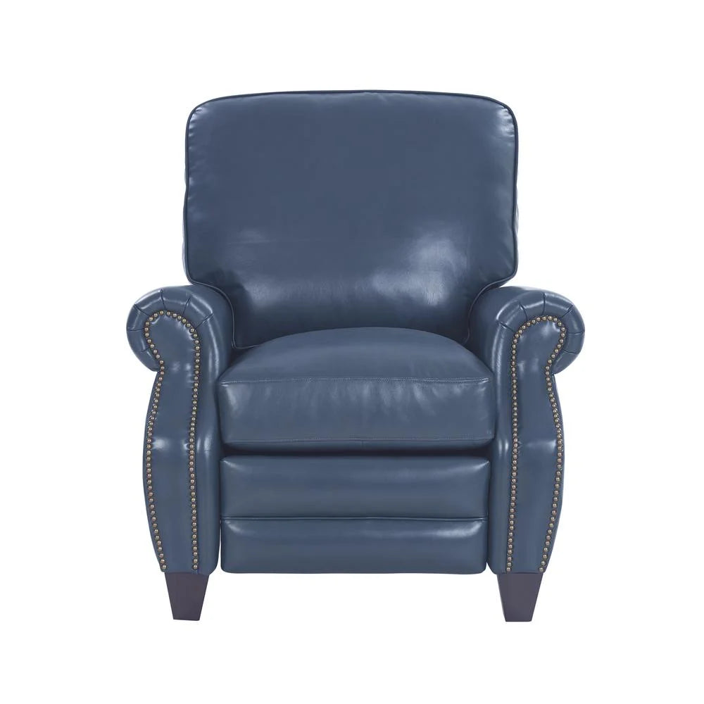 Blue All Leather Recliner X53770