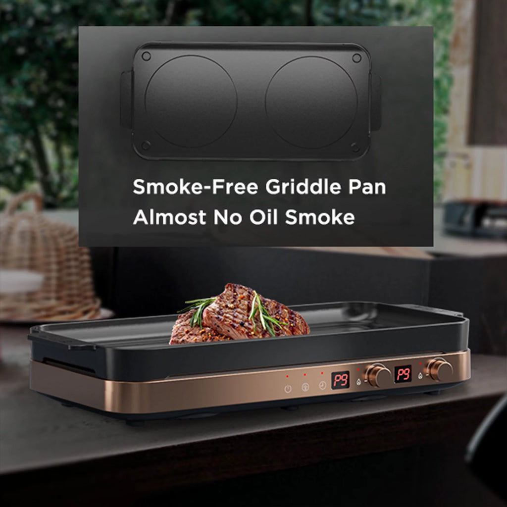 Portable Induction Cooktop Electric Stove & Cast Iron Griddle N6420