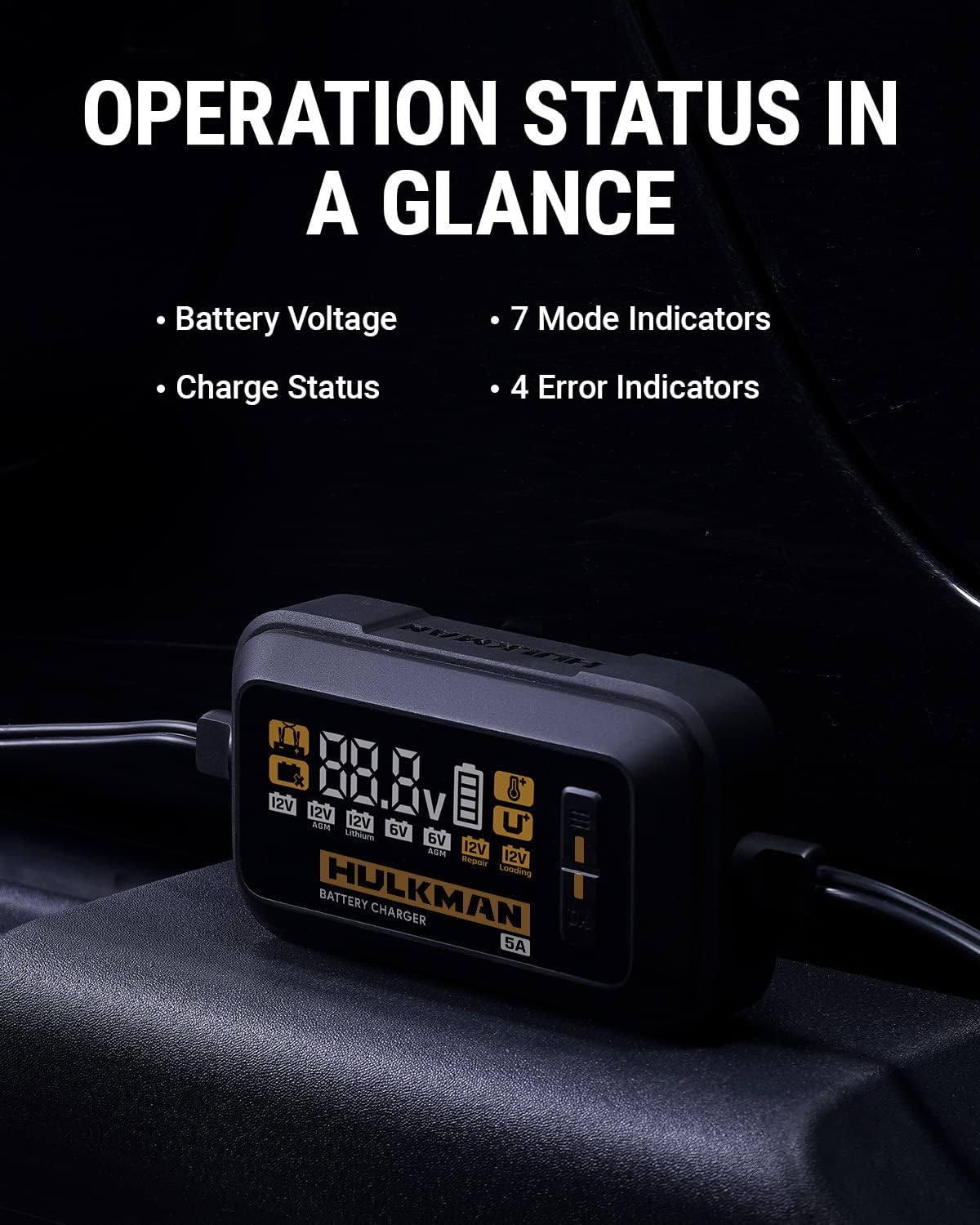 2 Pack 6V/12V Car Battery Charger and Maintainer with LED Screen Desulfator B696