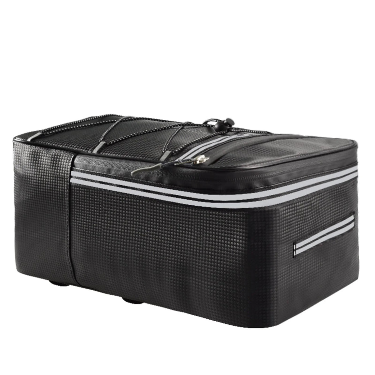 Rear Carrier Bag Trunk PU Leather Waterproof 15L Bike Pannier O42257